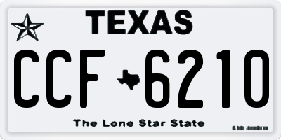 TX license plate CCF6210