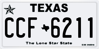 TX license plate CCF6211