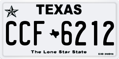TX license plate CCF6212