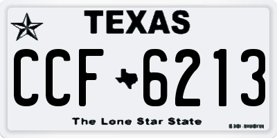 TX license plate CCF6213