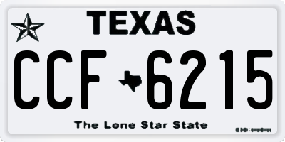 TX license plate CCF6215