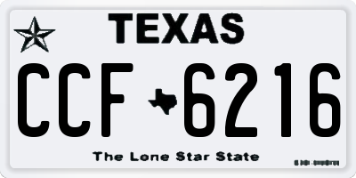 TX license plate CCF6216