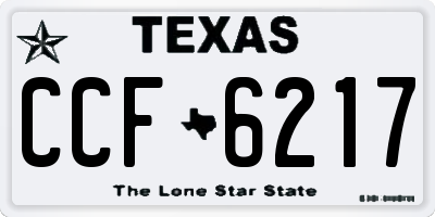 TX license plate CCF6217