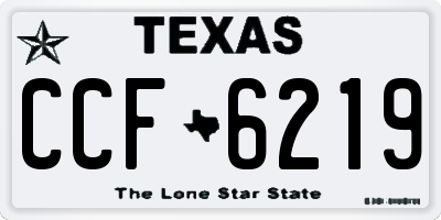 TX license plate CCF6219