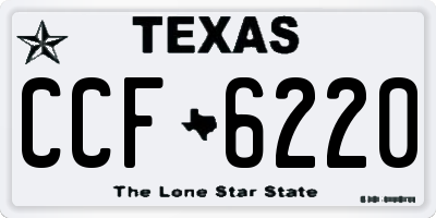 TX license plate CCF6220