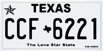 TX license plate CCF6221