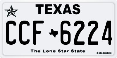 TX license plate CCF6224
