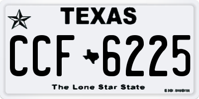 TX license plate CCF6225