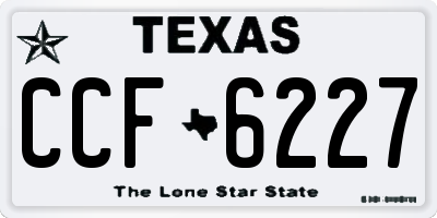 TX license plate CCF6227
