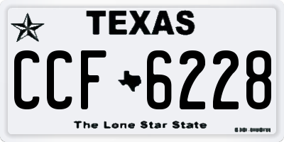 TX license plate CCF6228