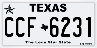 TX license plate CCF6231