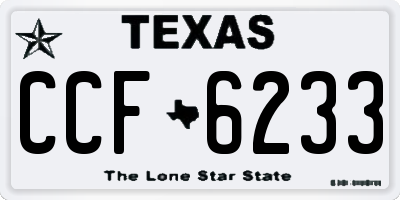 TX license plate CCF6233