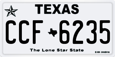 TX license plate CCF6235