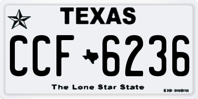 TX license plate CCF6236