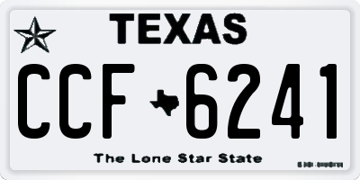 TX license plate CCF6241