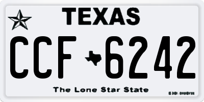 TX license plate CCF6242