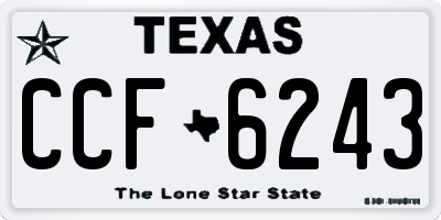 TX license plate CCF6243