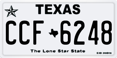 TX license plate CCF6248