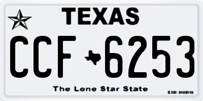 TX license plate CCF6253