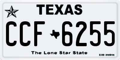 TX license plate CCF6255