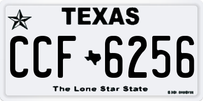 TX license plate CCF6256