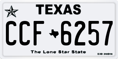TX license plate CCF6257