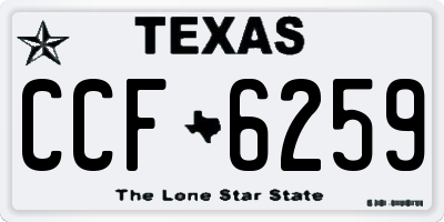 TX license plate CCF6259