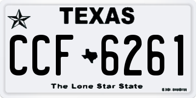 TX license plate CCF6261