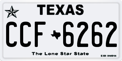 TX license plate CCF6262