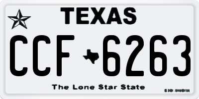 TX license plate CCF6263