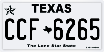 TX license plate CCF6265