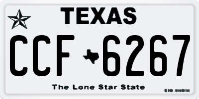 TX license plate CCF6267
