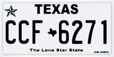 TX license plate CCF6271
