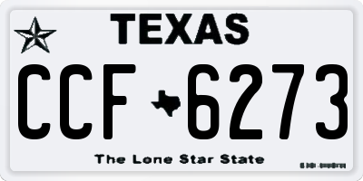 TX license plate CCF6273