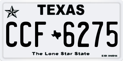 TX license plate CCF6275