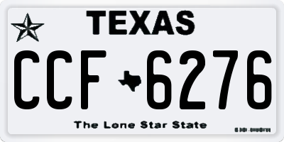 TX license plate CCF6276