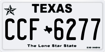 TX license plate CCF6277