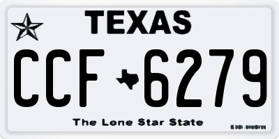 TX license plate CCF6279
