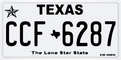 TX license plate CCF6287