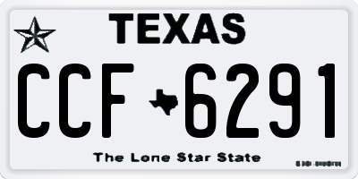 TX license plate CCF6291