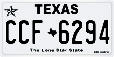 TX license plate CCF6294