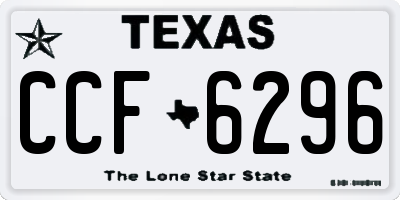 TX license plate CCF6296
