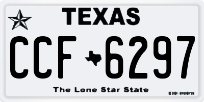 TX license plate CCF6297