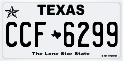 TX license plate CCF6299