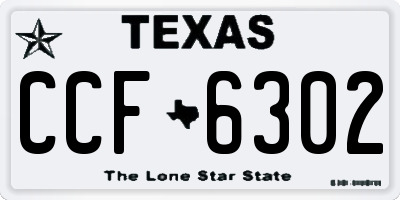 TX license plate CCF6302