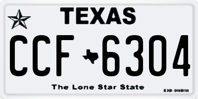 TX license plate CCF6304