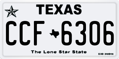 TX license plate CCF6306