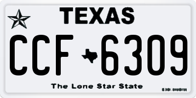TX license plate CCF6309