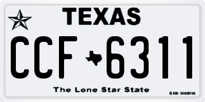 TX license plate CCF6311