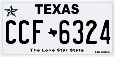 TX license plate CCF6324